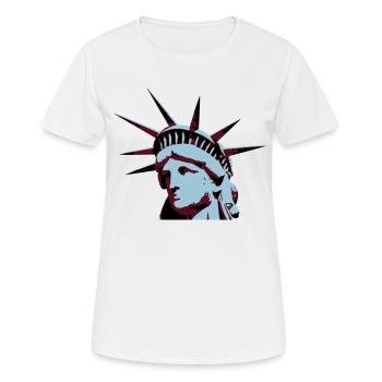 Lady Liberty - Women's Breathable T-Shirt - white - Front - AI Model Female 172 dark (172cm)