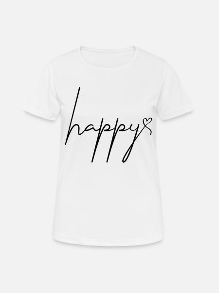 Happy - Women's Breathable T-Shirt - white