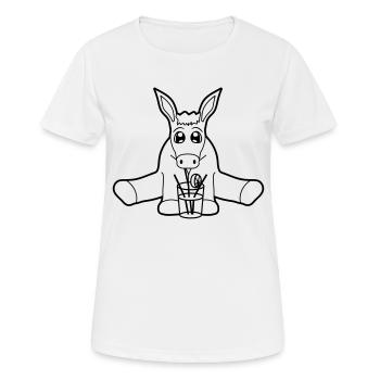 drink cocktail drink thirst holiday alcohol delicious - Women's Breathable T-Shirt - white - Front - AI Model Female 172 dark (172cm)