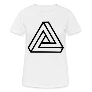 Triangle Illusion - T-shirt respirant Femme - blanc - Devant - AI Model Female 172 dark (172cm)