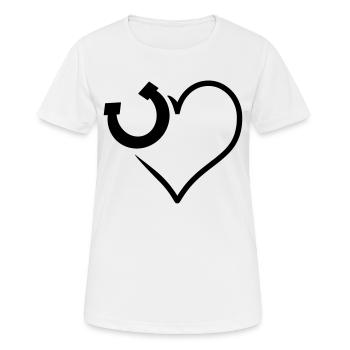 Fer à cheval - T-shirt respirant Femme - blanc - Devant - AI Model Female 172 dark (172cm)