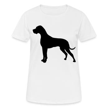 Deutsche Dogge - Frauen T-Shirt atmungsaktiv - Weiß - Vorne - AI Model Female 172 dark (172cm)