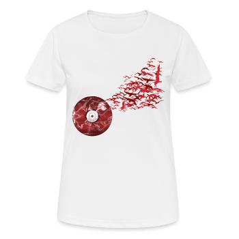Vinyl Vögel - Frauen T-Shirt atmungsaktiv - Weiß - Vorne - AI Model Female 172 dark (172cm)