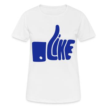 Like - Women's Breathable T-Shirt - white - Front - AI Model Female 172 dark (172cm)