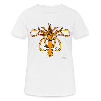 Kraken o 'Roger - T-shirt respirant Femme - blanc - Devant - AI Model Female 172 dark (172cm)