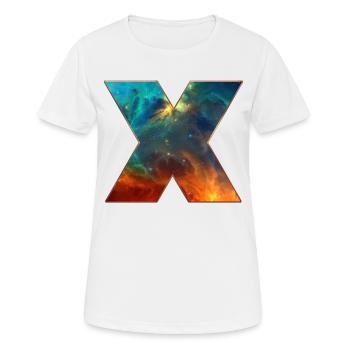 Space X, cosmos, universe, space, galaxy - T-shirt respirant Femme - blanc - Devant - AI Model Female 172 dark (172cm)