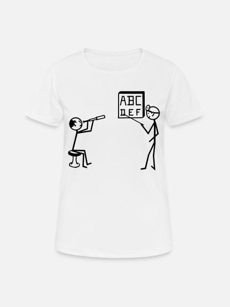 Augenarzt, Sehtest - Frauen T-Shirt atmungsaktiv - Weiß
