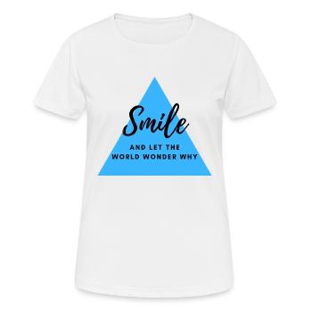 sourire - T-shirt respirant Femme - blanc - Devant - AI Model Female 172 dark (172cm)