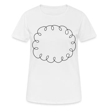 Squiggle Sprechblase - Frauen T-Shirt atmungsaktiv - Weiß - Vorne - AI Model Female 172 dark (172cm)