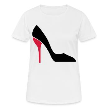 high_heels_2 - Frauen T-Shirt atmungsaktiv - Weiß - Vorne - AI Model Female 172 dark (172cm)