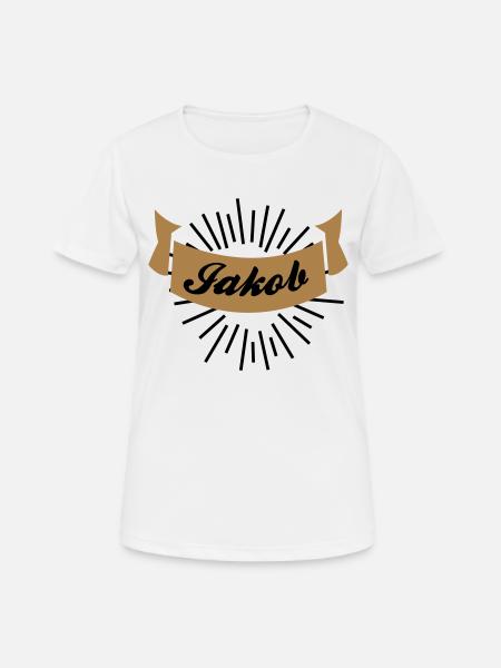 jakob - Frauen T-Shirt atmungsaktiv - Weiß