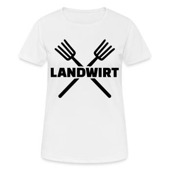 Landwirt - Frauen T-Shirt atmungsaktiv - Weiß - Vorne - AI Model Female 172 dark (172cm)