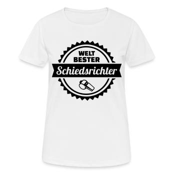 Schiedsrichter - Frauen T-Shirt atmungsaktiv - Weiß - Vorne - AI Model Female 172 dark (172cm)