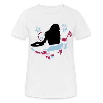 female DJ - Women's Breathable T-Shirt - white - Front - AI Model Female 172 dark (172cm)