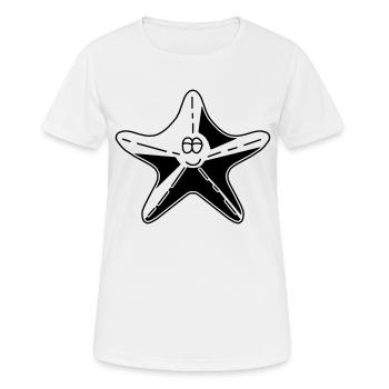 Seestern in schwarz - Frauen T-Shirt atmungsaktiv - Weiß - Vorne - AI Model Female 172 dark (172cm)