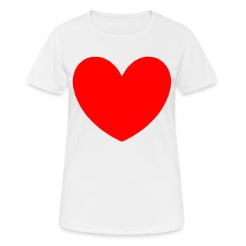 rotes Herz rot Geshenk Valentinstag - Frauen T-Shirt atmungsaktiv - Weiß - Vorne - AI Model Female 172 dark (172cm)