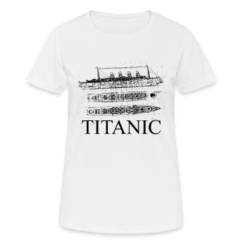Pläne der Titanic - Frauen T-Shirt atmungsaktiv - Weiß - Vorne - AI Model Female 172 dark (172cm)