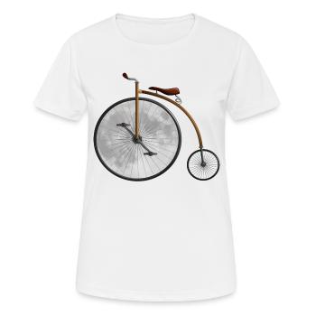 La lune et le vélo - T-shirt respirant Femme - blanc - Devant - AI Model Female 172 dark (172cm)