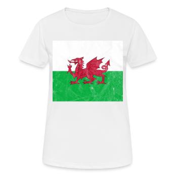 Wales Flag Vintage - Women's Breathable T-Shirt - white - Front - AI Model Female 172 dark (172cm)