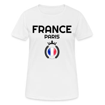 Frankreich, Frankreich Land, Frankreich Flagge, Frankreich Hoodie - Frauen T-Shirt atmungsaktiv - Weiß - Vorne - AI Model Female 172 dark (172cm)