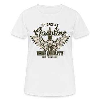 motorcycle gasoline - Women's Breathable T-Shirt - white - Front - AI Model Female 172 dark (172cm)