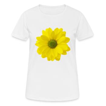 Fleur jaune - T-shirt respirant Femme - blanc - Devant - AI Model Female 172 dark (172cm)