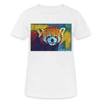 Red Panda Stare In Slumber - Women's Breathable T-Shirt - white - Front - AI Model Female 172 dark (172cm)