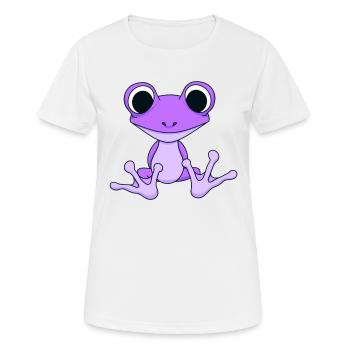frog with huge eyes,frog,eye - Women's Breathable T-Shirt - white - Front - AI Model Female 172 dark (172cm)