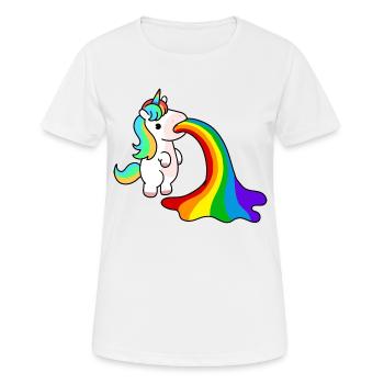 Licorne de vomi - T-shirt respirant Femme - blanc - Devant - AI Model Female 172 dark (172cm)