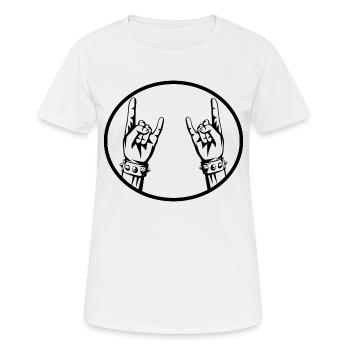 Rock Musik Rock and Roll - T-shirt respirant Femme - blanc - Devant - AI Model Female 172 dark (172cm)