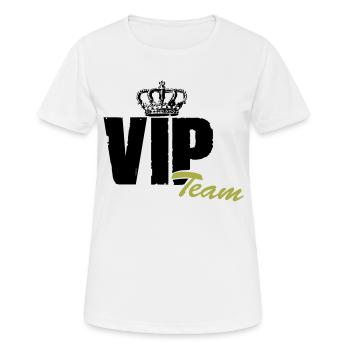 vip team - Frauen T-Shirt atmungsaktiv - Weiß - Vorne - AI Model Female 172 dark (172cm)