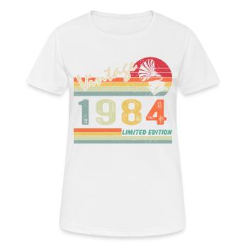 Gramophone vintage 38ème anniversaire 1984 38 ans - T-shirt respirant Femme - blanc - Devant - AI Model Female 172 dark (172cm)