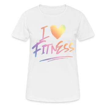 I love fitness - Women's Breathable T-Shirt - white - Front - AI Model Female 172 dark (172cm)