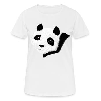 Panda doux - T-shirt respirant Femme - blanc - Devant - AI Model Female 172 dark (172cm)