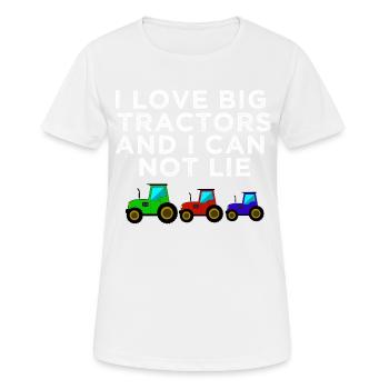 tractor love tractor - Women's Breathable T-Shirt - white - Front - AI Model Female 172 dark (172cm)