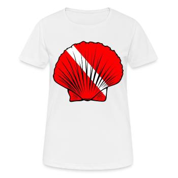 Jakobsmuschel - Frauen T-Shirt atmungsaktiv - Weiß - Vorne - AI Model Female 172 dark (172cm)