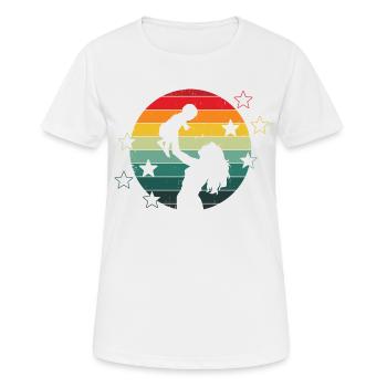 Mama mit Kind - Frauen T-Shirt atmungsaktiv - Weiß - Vorne - AI Model Female 172 dark (172cm)