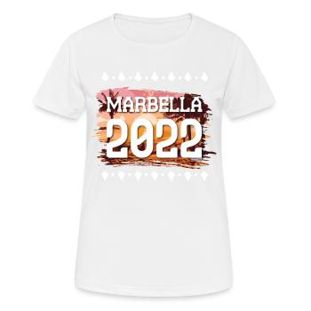 Marbella 2022 - Frauen T-Shirt atmungsaktiv - Weiß - Vorne - AI Model Female 172 dark (172cm)