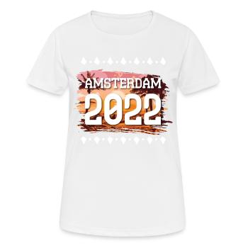 Amsterdam 2022 - Women's Breathable T-Shirt - white - Front - AI Model Female 172 dark (172cm)