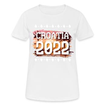 Croatia 2022 - Women's Breathable T-Shirt - white - Front - AI Model Female 172 dark (172cm)