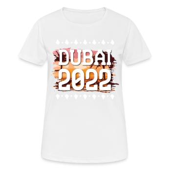 Dubai 2022 - Frauen T-Shirt atmungsaktiv - Weiß - Vorne - AI Model Female 172 dark (172cm)