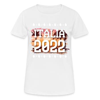 Italia 2022 - Frauen T-Shirt atmungsaktiv - Weiß - Vorne - AI Model Female 172 dark (172cm)