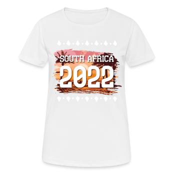 South Africa 2022 - Frauen T-Shirt atmungsaktiv - Weiß - Vorne - AI Model Female 172 dark (172cm)