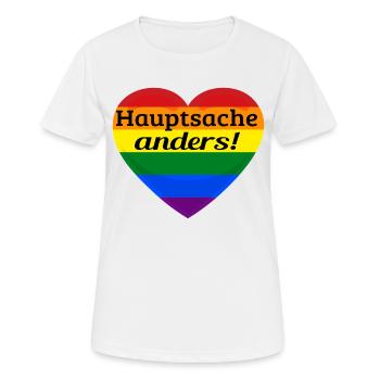 THE MAIN THING IS DIFFERENT! - Women's Breathable T-Shirt - white - Front - AI Model Female 172 dark (172cm)