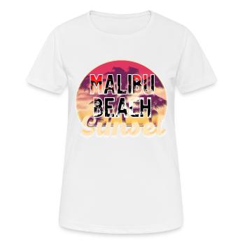 Malibu Beach - T-shirt respirant Femme - blanc - Devant - AI Model Female 172 dark (172cm)