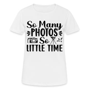 So Many Photos So Little Time - Women's Breathable T-Shirt - white - Front - AI Model Female 172 dark (172cm)