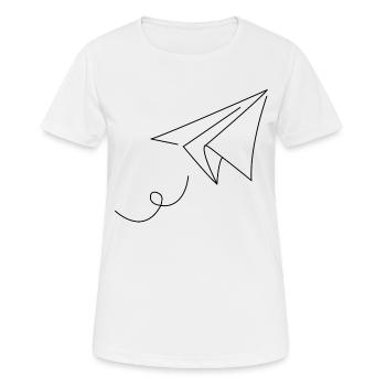 Papierflieger - Frauen T-Shirt atmungsaktiv - Weiß - Vorne - AI Model Female 172 dark (172cm)