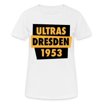 Ultras - Dresden - 1953 - Sachsen - Frauen T-Shirt atmungsaktiv - Weiß - Vorne - AI Model Female 172 dark (172cm)