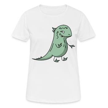 Dino lustig - Frauen T-Shirt atmungsaktiv - Weiß - Vorne - AI Model Female 172 dark (172cm)