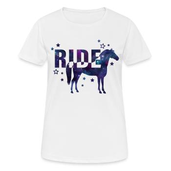 Équitation - T-shirt respirant Femme - blanc - Devant - AI Model Female 172 dark (172cm)